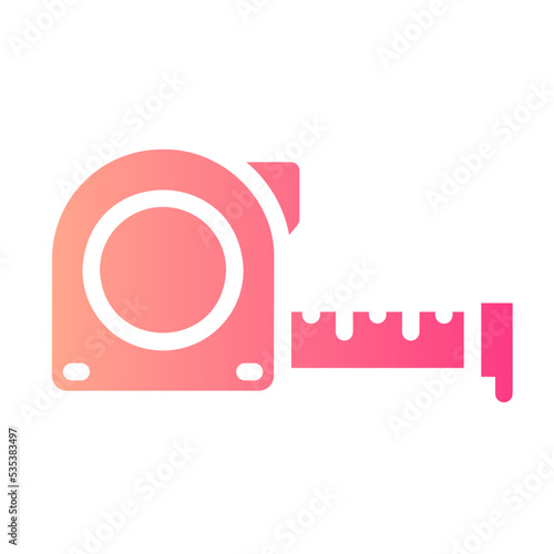 measuring tape gradient icon