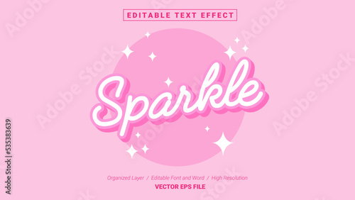 Editable Sparkle Font Design. Alphabet Typography Template Text Effect. Lettering Vector Illustration for Product Brand and Business Logo.
 photo