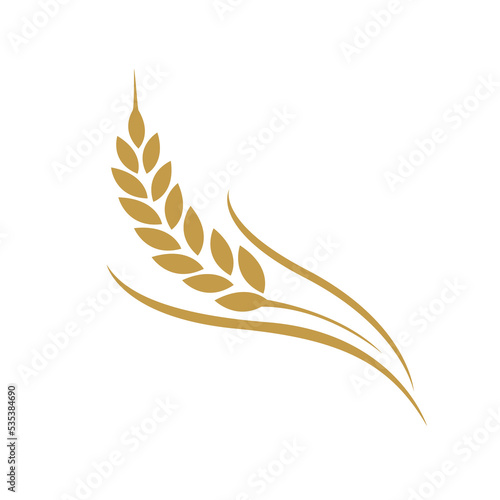 paddy rice premium organic natural product banner logo vector design