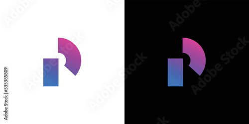 Modern and sophisticated letter P initial signal logo design