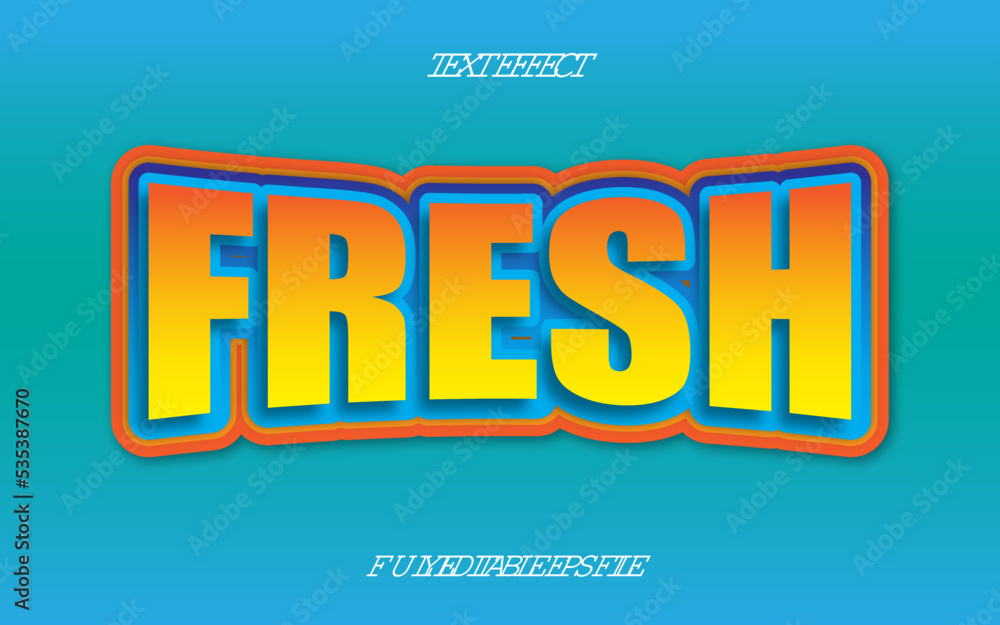 3D TEXT EFFECT FRESH