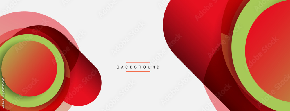 Creative geometric wallpaper. Minimal abstract background. Circles composition vector illustration for wallpaper banner background or landing page Creative geometric wallpaper. Minimal abstract background. Circles composition vector illustration for wallpaper banner background or landing page