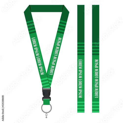 Green Lanyard Template Set