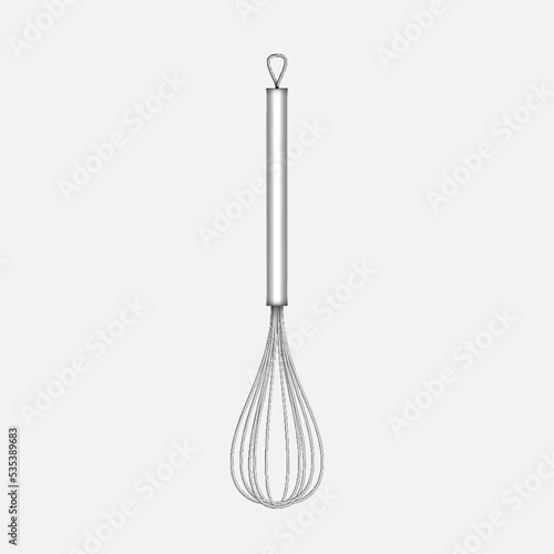 Kitchen appliance for electric blender whisk. Household equipment for cooking food, mixer turner