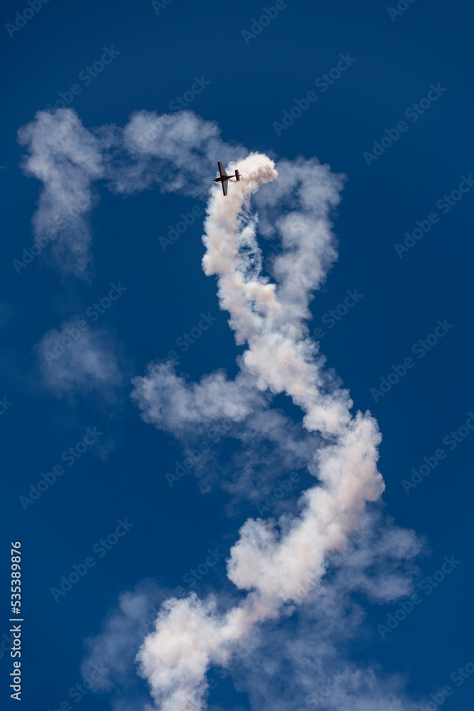 Aircraft leaving a smoke trail Aircraft leaving a smoke trail