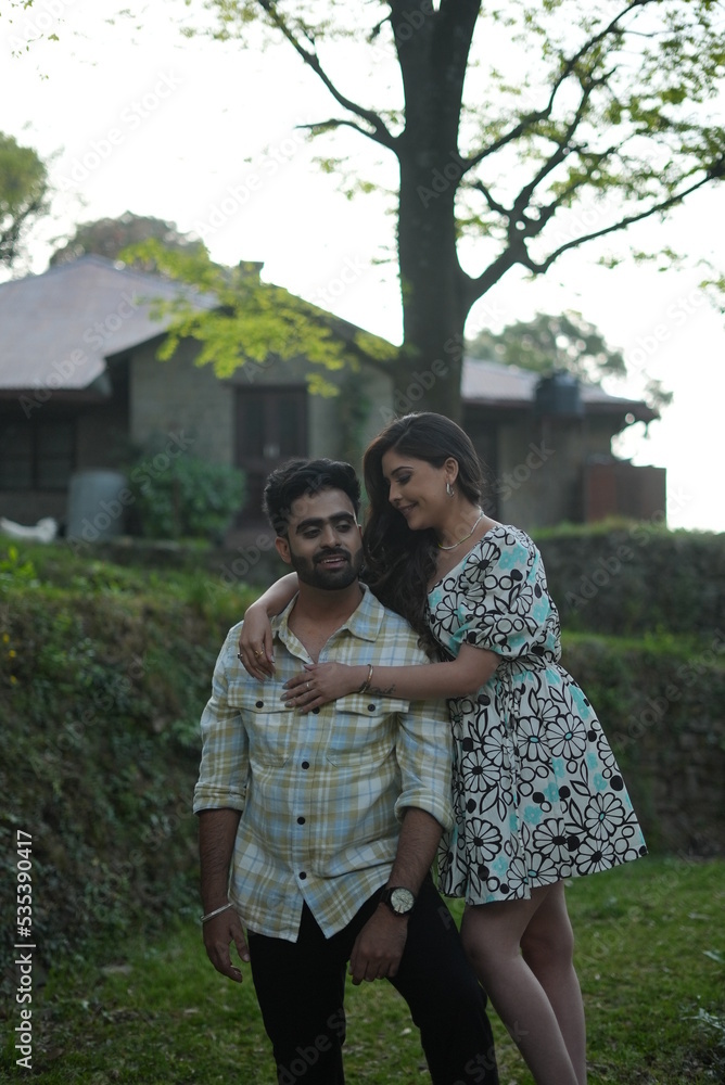 Fototapeta premium couple having fun in park