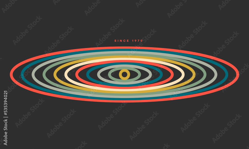 Fototapeta premium Retro pattern design in abstract style with colorful lines. Vector illustration.