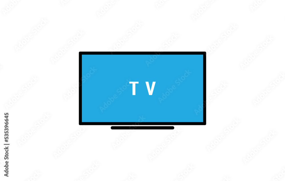 Vector tv icon set on white background, Isolated silhouettes television in flat style. Vector tv icon set on white background, Isolated silhouettes television in flat style.