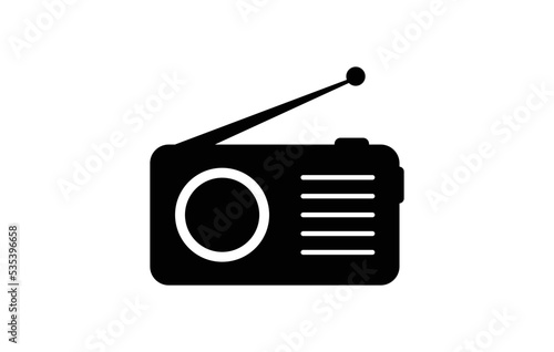 Radio icon simple vector design. Radio logo template