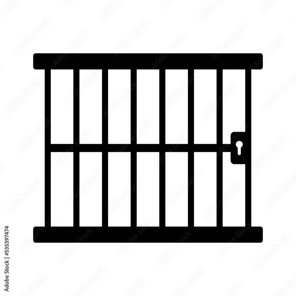 Black Jail and Prison Icon Vector for Law, Judgement , and Justice Element Illustration Black Jail and Prison Icon Vector for Law, Judgement , and Justice Element Illustration