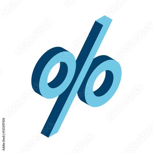 percent sign isometric
