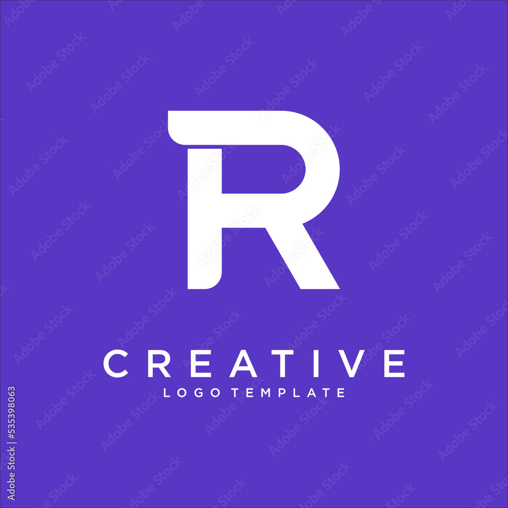 Letter R logo icon design template elements vector