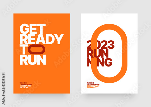 Vector layout template design for run, championship or any sports event. Poster design with abstract running track on stadium with lane.