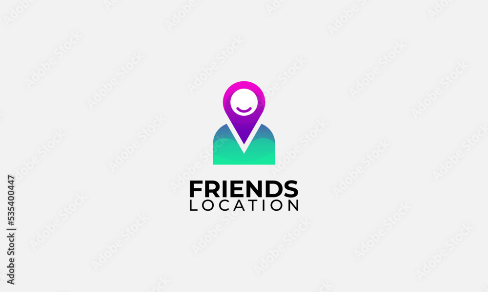Pin GPS Map People Friend Location logo design Pin GPS Map People Friend Location logo design