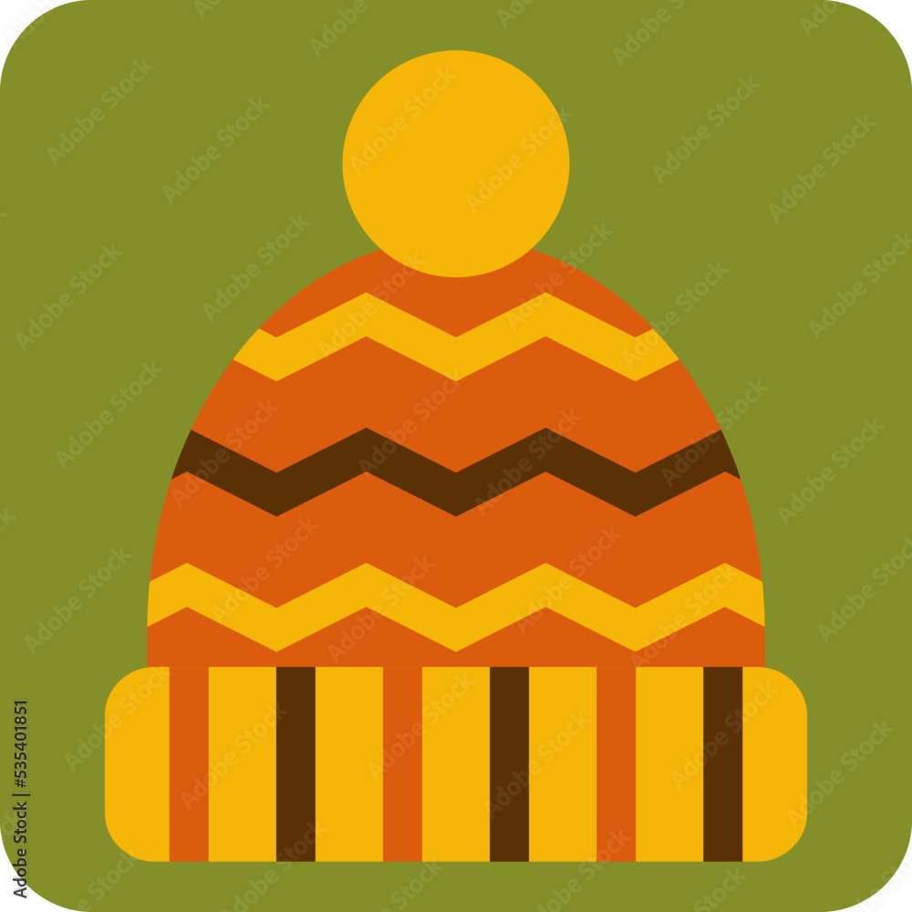 Autumn hat, illustration, vector on a white background. Autumn hat, illustration, vector on a white background.