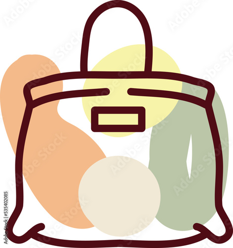 Womans hobo bag, illustration, vector on a white background.