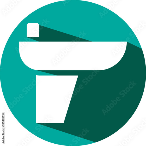 Bathroom bidet, illustration, vector on a white background.
