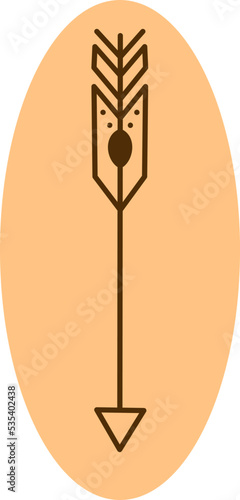 Battle arrow, illustration, vector on a white background.
