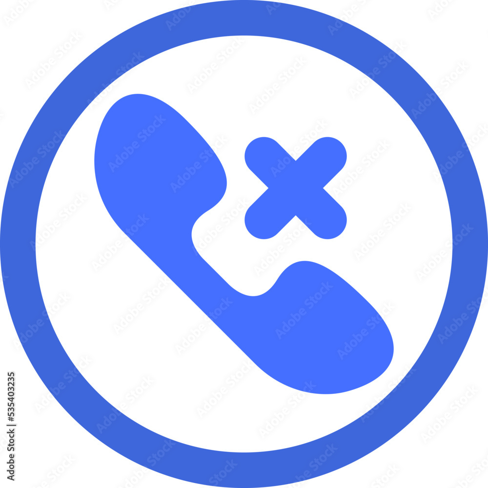 Missed phone call, illustration, vector on a white background. Missed phone call, illustration, vector on a white background.