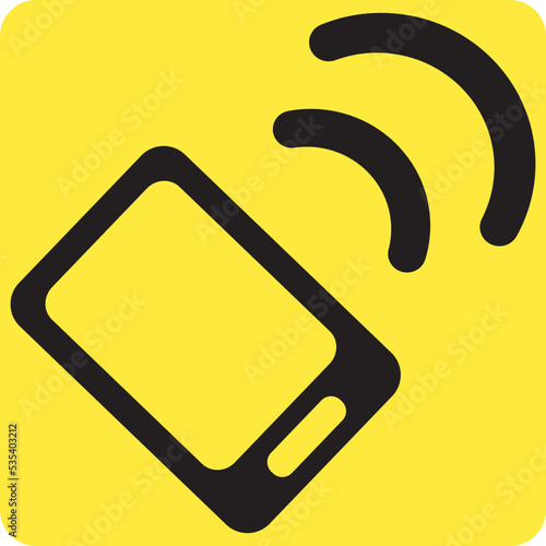 Contacts phone ring, illustration, vector on a white background.