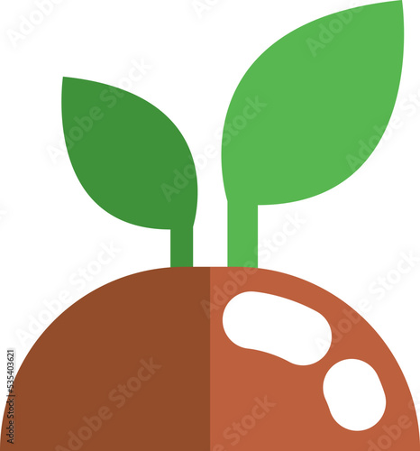 Ecology seeds, illustration, vector on a white background.