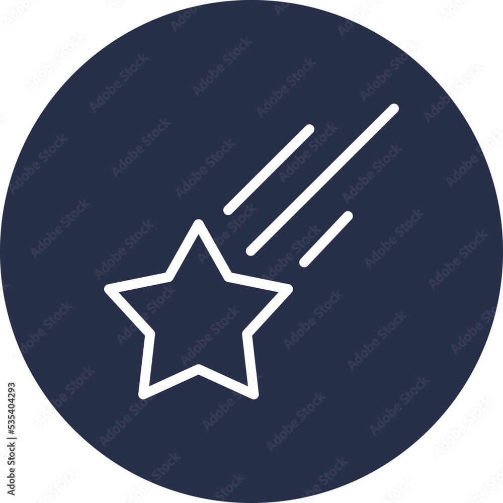 Shooting star, illustration, vector on a white background. Shooting star, illustration, vector on a white background.
