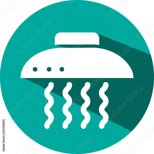 Hotel extractor hood, illustration, vector on a white background.