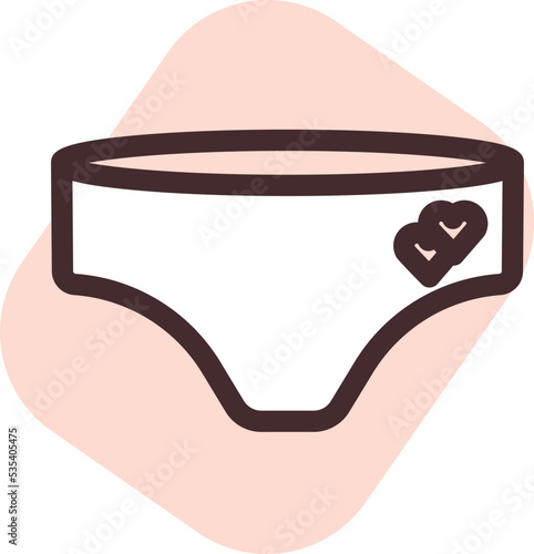 Meenstrual panties, illustration, vector on a white background.