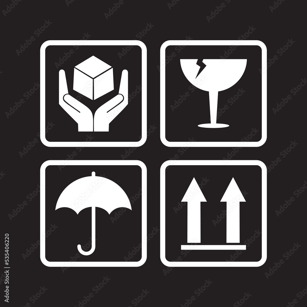 set of packing icons vector symbol
set of packing icons vector symbol