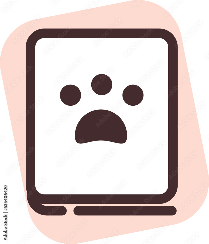 Pet passport, illustration, vector on a white background.