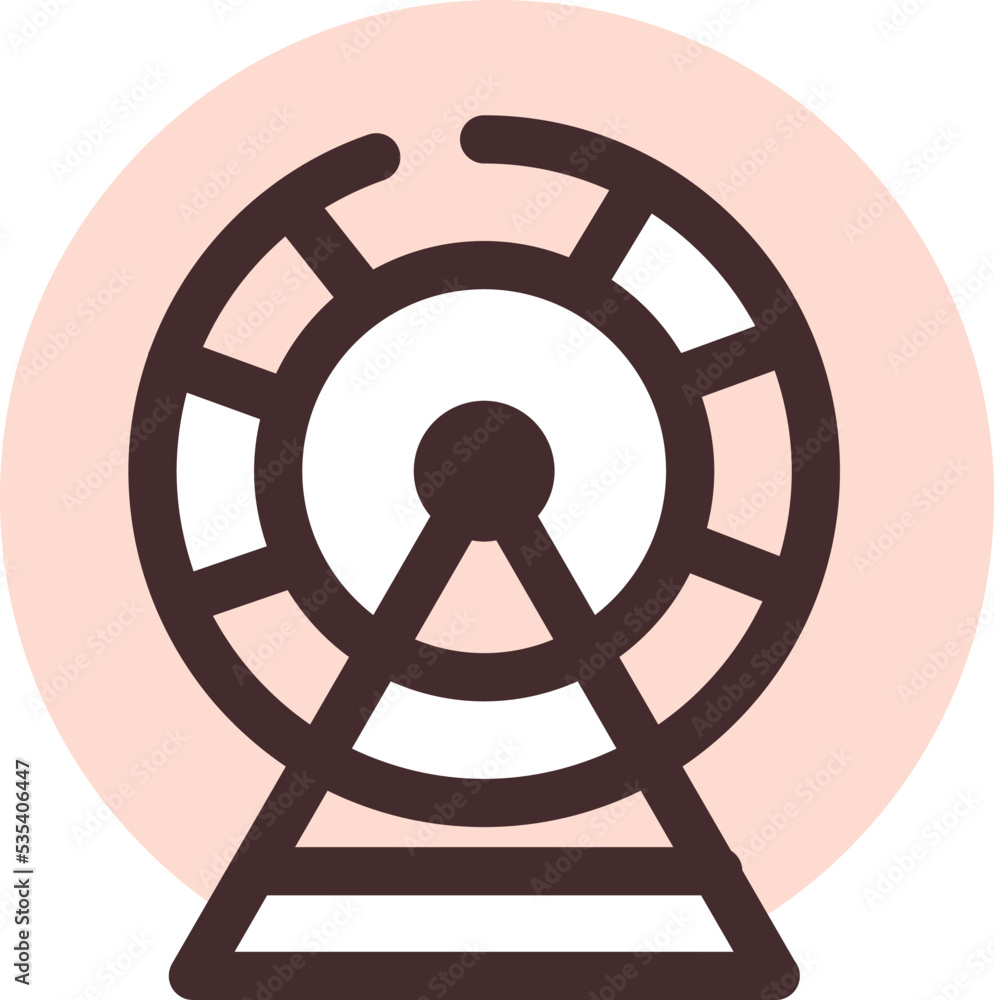 Obraz premium Hamster circle, illustration, vector on a white background.
