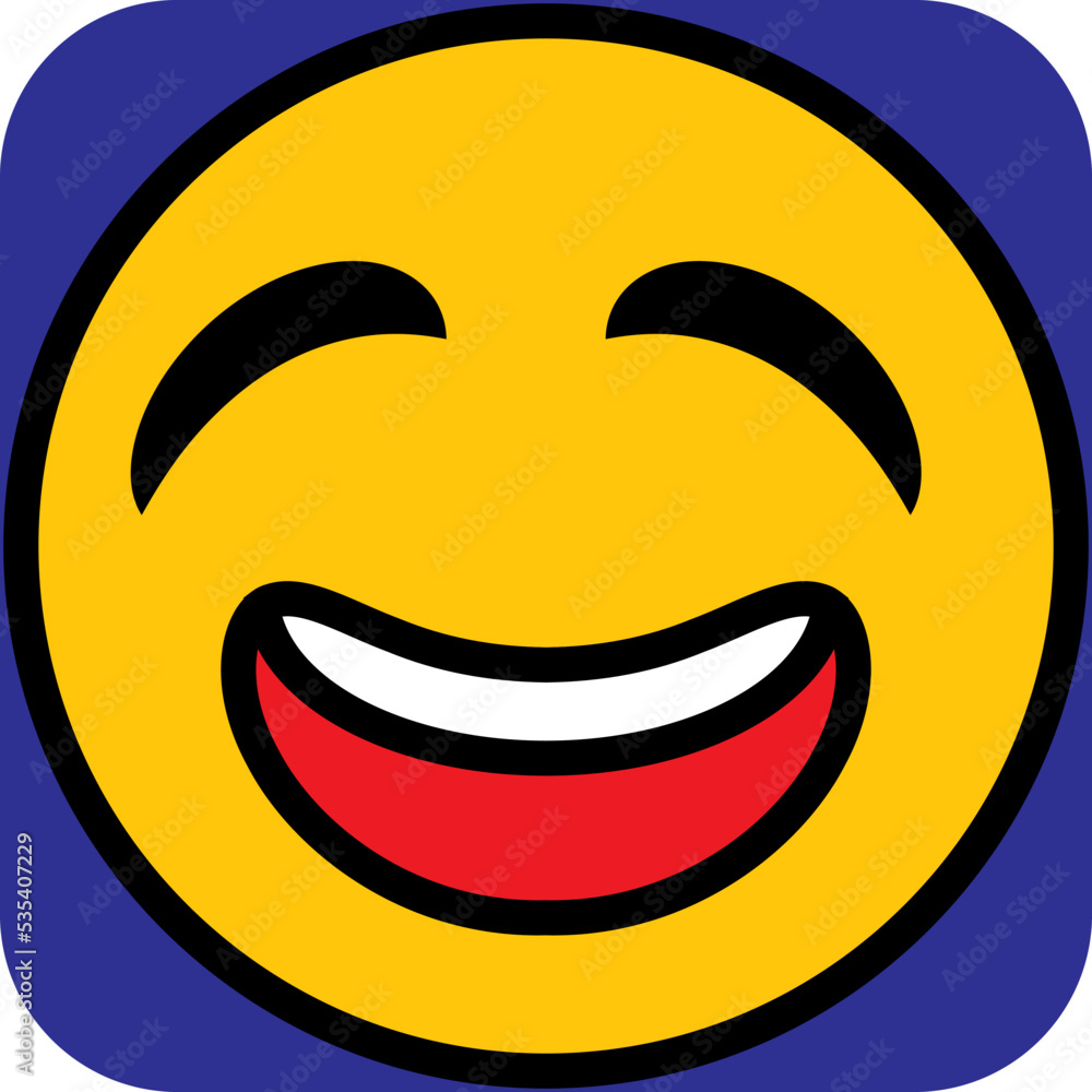 Satisfied smiley, illustration, vector on a white background. Satisfied smiley, illustration, vector on a white background.