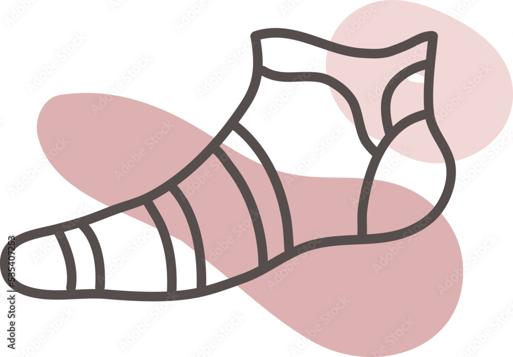 Man short sock, illustration, vector on a white background. Man short sock, illustration, vector on a white background.
