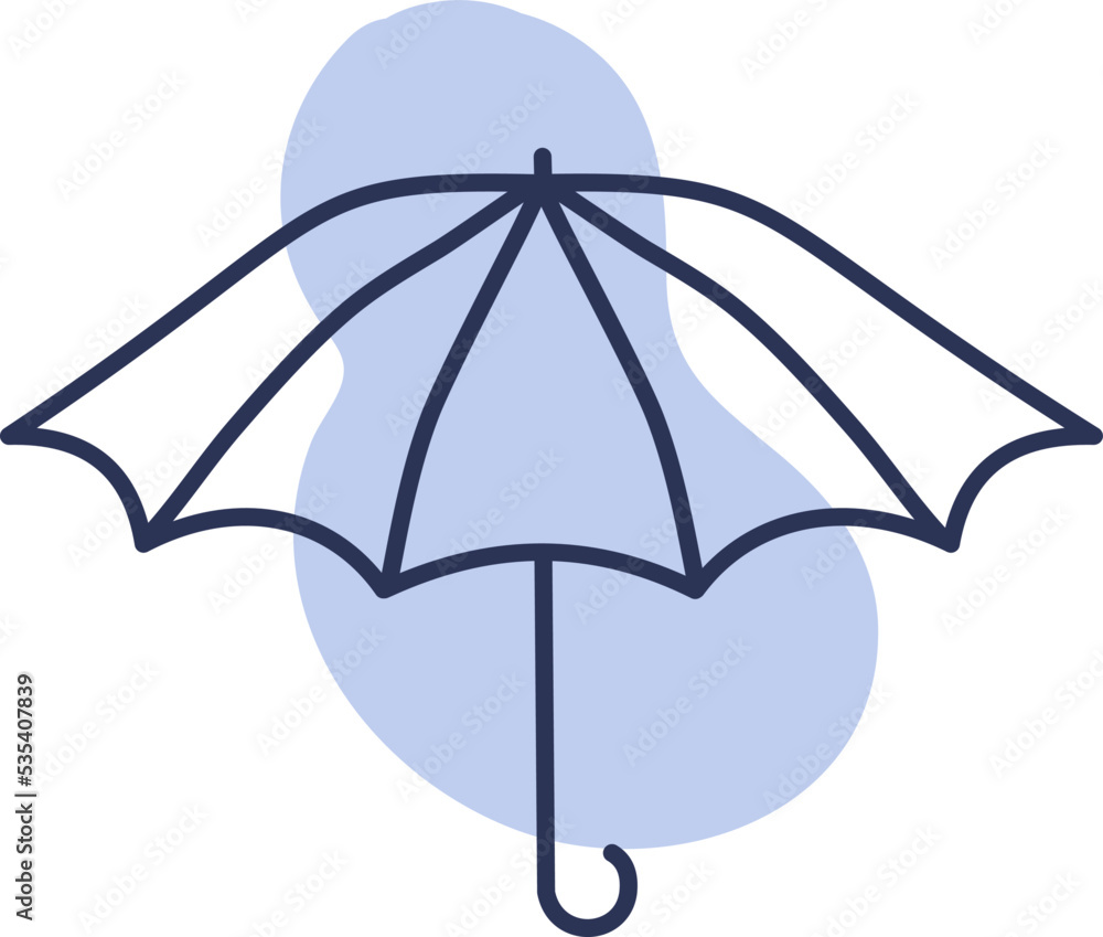Umbrella for rain, illustration, vector on a white background. Umbrella for rain, illustration, vector on a white background.