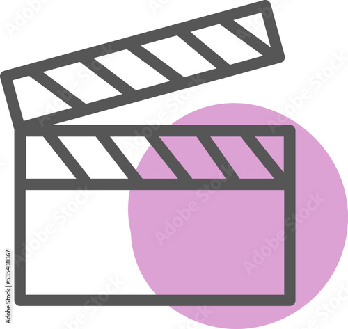 Chick flick, illustration, vector on a white background.