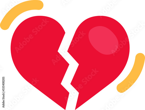 Valentines day heartbreak, illustration, vector on a white background.