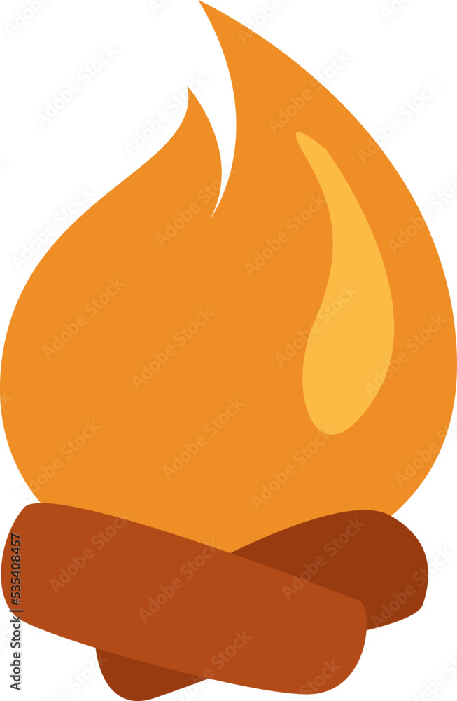 Winter bonfire, illustration, vector on a white background. Winter bonfire, illustration, vector on a white background.