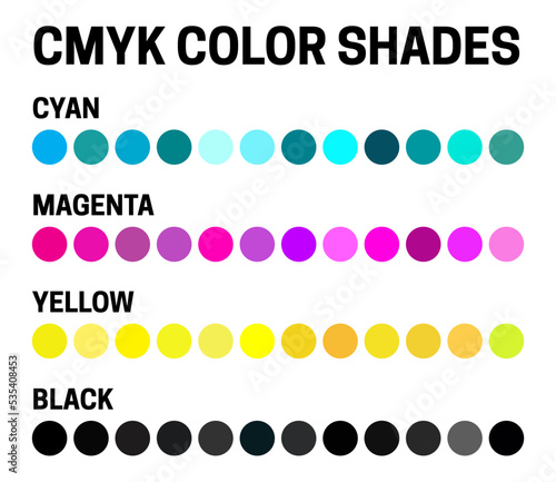 CMYK Color Shades Illustration
