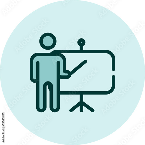 Academical discipline pedagogy, illustration, vector on a white background.