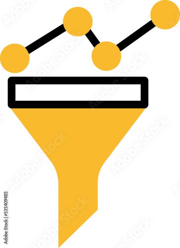 Data filter, illustration, vector on a white background.