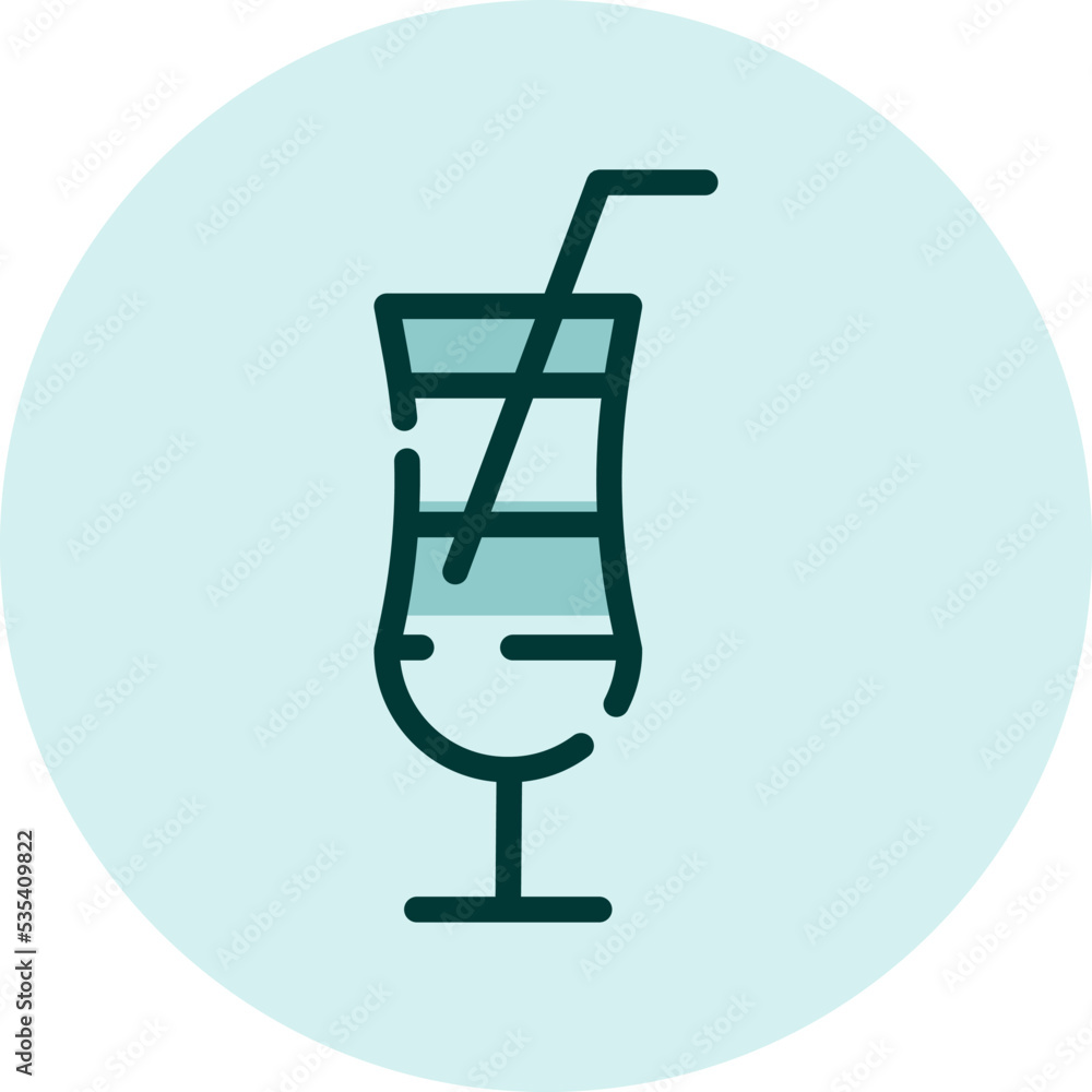 Coctail drink, illustration, vector on a white background. Coctail drink, illustration, vector on a white background.