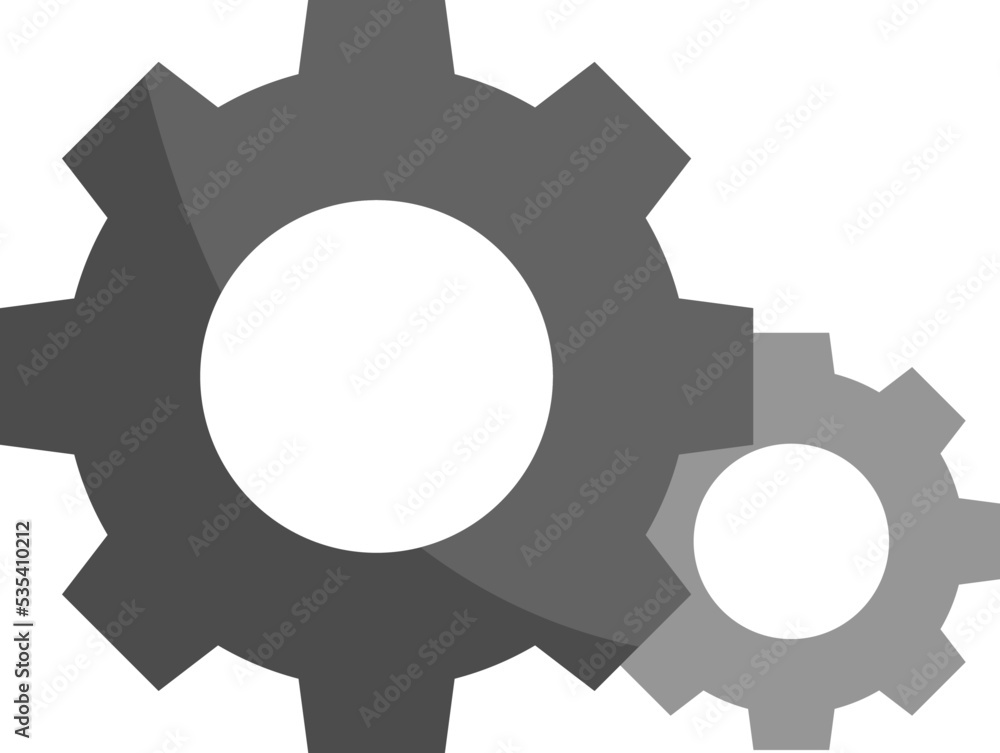 Energy gear, illustration, vector on a white background.