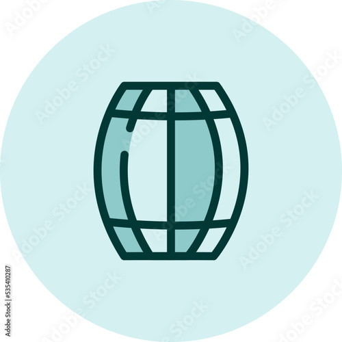 Farm barrel, illustration, vector on a white background.