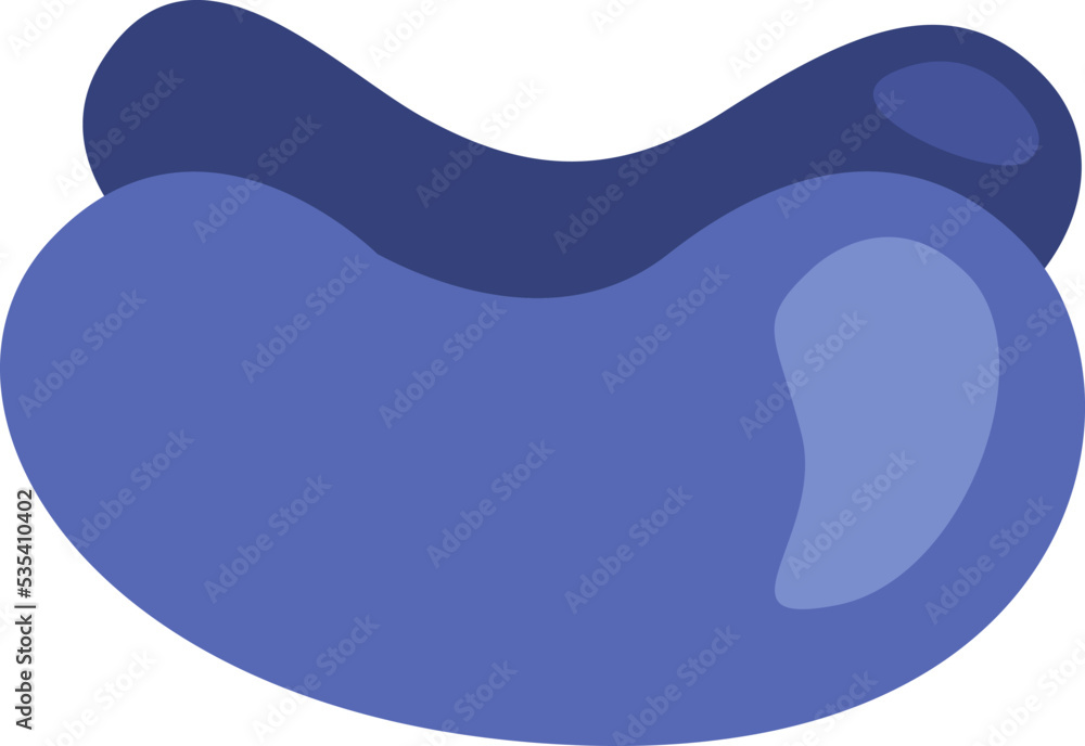 Blue hotdog, illustration, vector on a white background.