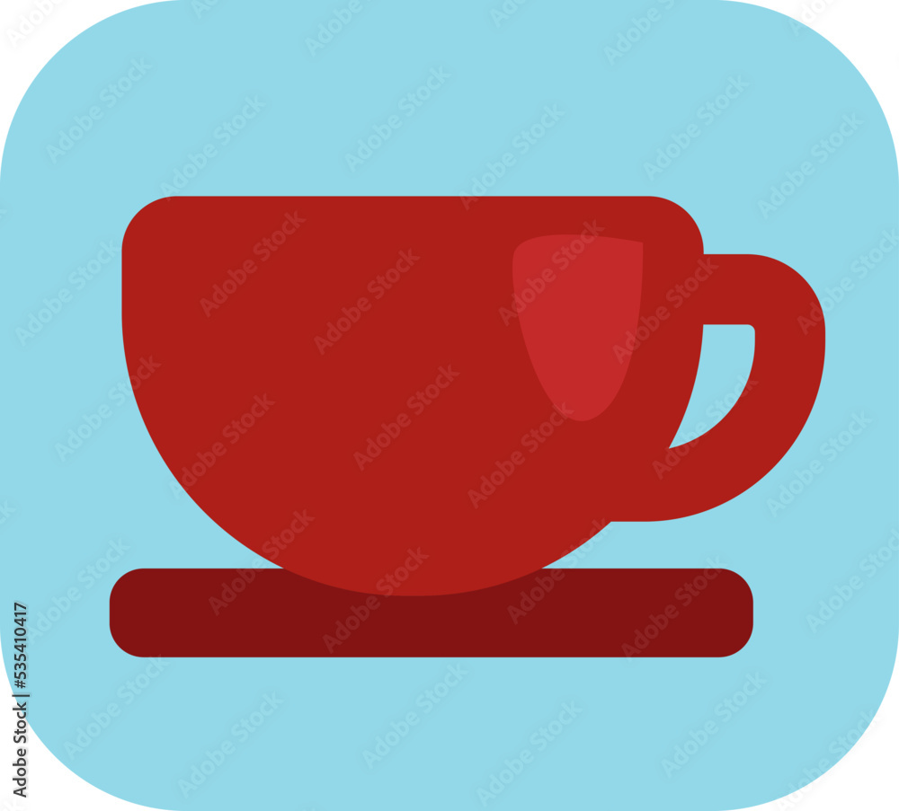 Red coffee mug, illustration, vector on a white background. Red coffee mug, illustration, vector on a white background.