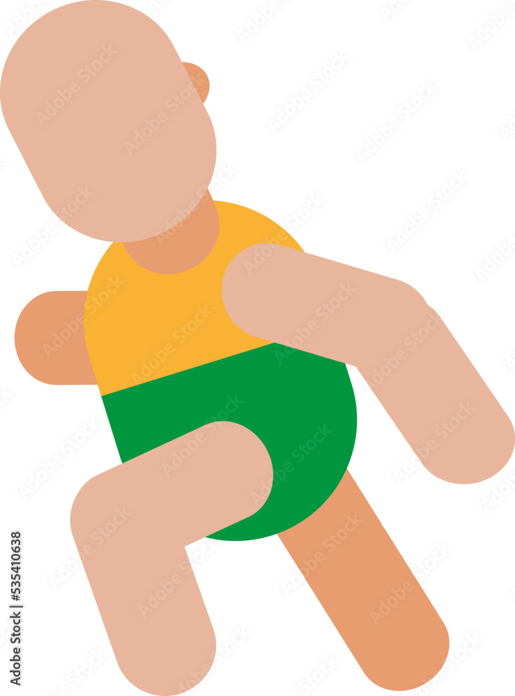 Gymnastics race walking, illustration, vector on a white background. Gymnastics race walking, illustration, vector on a white background.