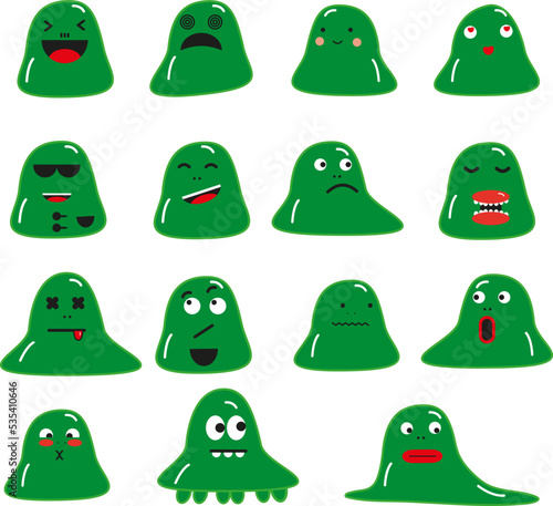 Green monster, illustration, vector on a white background.