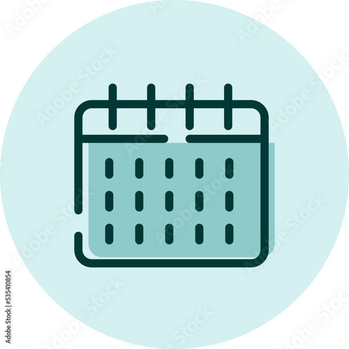 Hotel calender, illustration, vector on a white background.