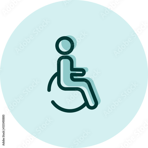 Hotel disability, illustration, vector on a white background.