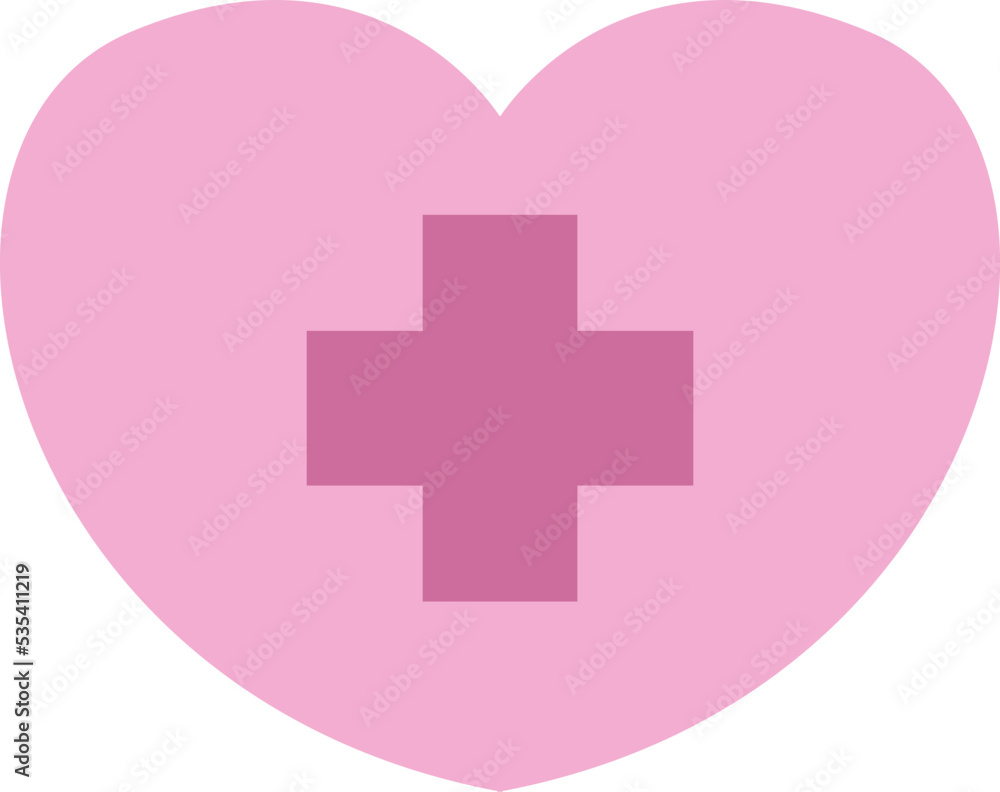 Obraz premium Medicine heart, illustration, vector on a white background.